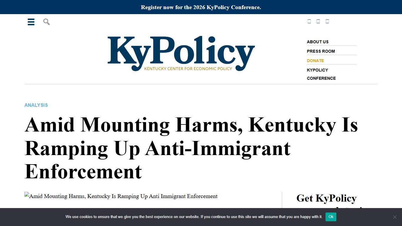 Amid Mounting Harms, Kentucky Is Ramping Up Anti-Immigrant Enforcement - Kentucky Center for Economic Policy