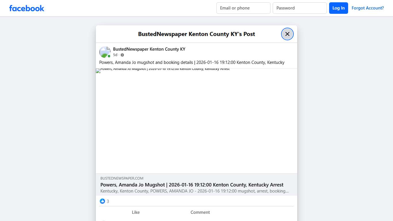 Powers, Amanda Jo... - BustedNewspaper Kenton County KY Facebook