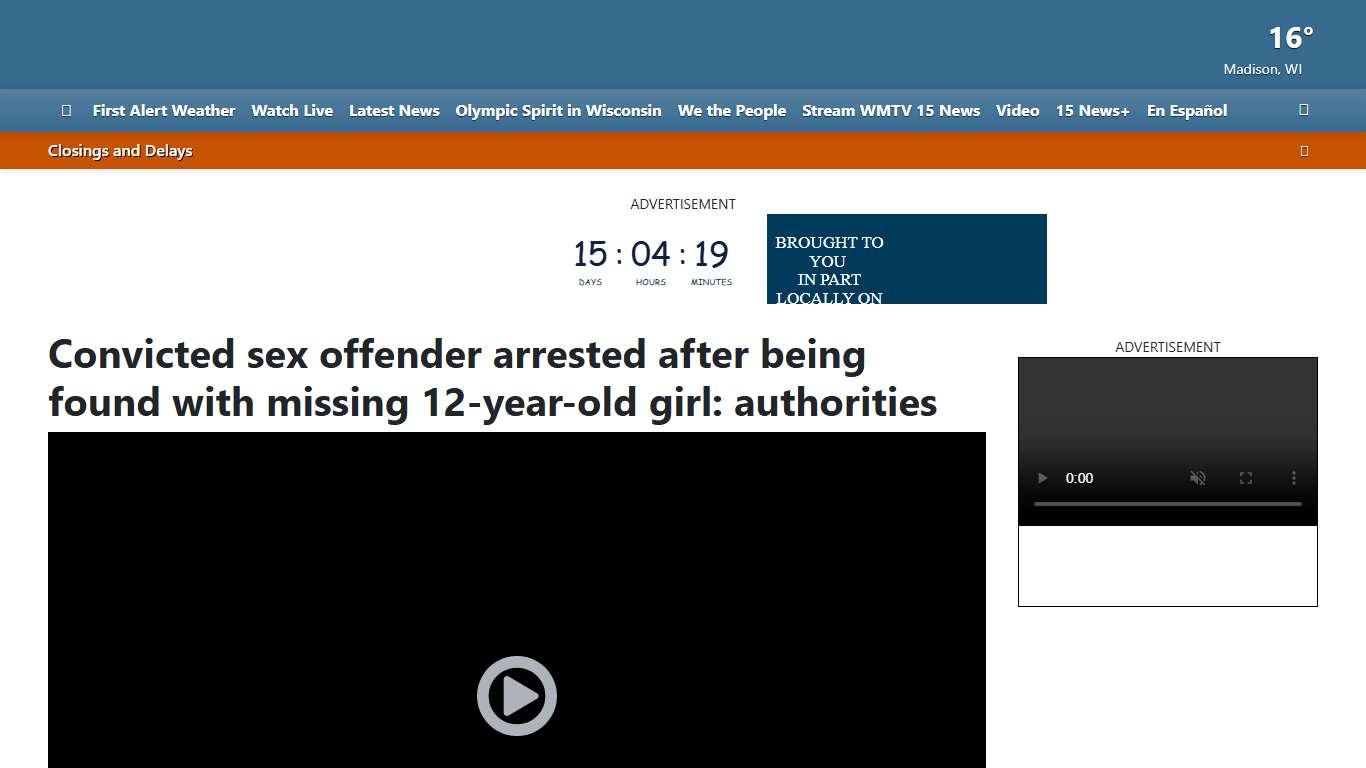 Convicted sex offender arrested after being found with missing 12-year-old girl: authorities